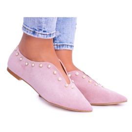 Lu Boo Pink Brogues kivágott gyöngyökkel Merseo rózsaszín Lu Boo Pink Brogues kivágott gyöngyökkel Merseo rózsaszín