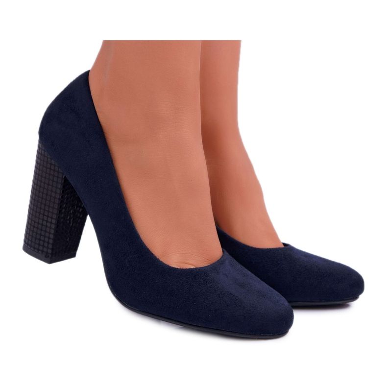 Női szivattyú Sergio Leone PB200 Suede Navy Blue Selva sötétkék