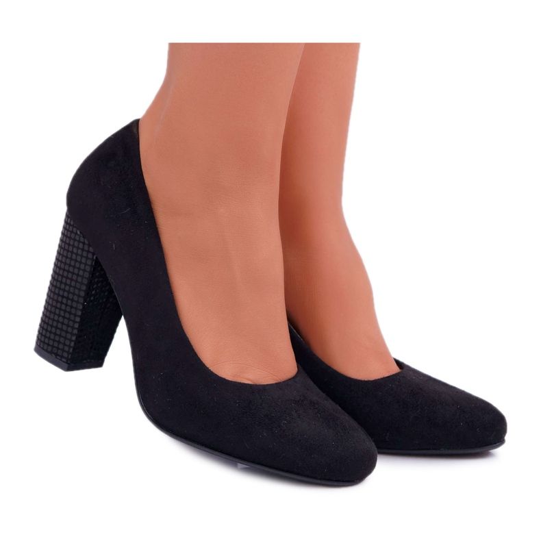 Női szivattyú Sergio Leone PB200 Suede Black Selva fekete