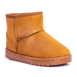 FRROCK Meleg gyermek ifjúsági hócsizma Khaki Gooby sárga