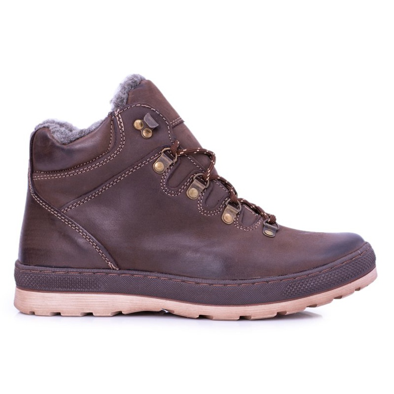 Mario Boschetti Barna bőr férfi meleg csizma Abelo