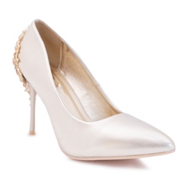 FB1 Női arany stilettó Larento díszítéssel aranysárga FB1 Női arany stilettó Larento díszítéssel aranysárga