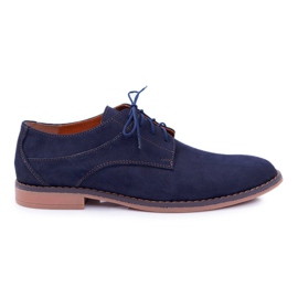 Bednarek Polish Shoes Férfi Brogues Bednarek Nubuck Navy Atletos kék