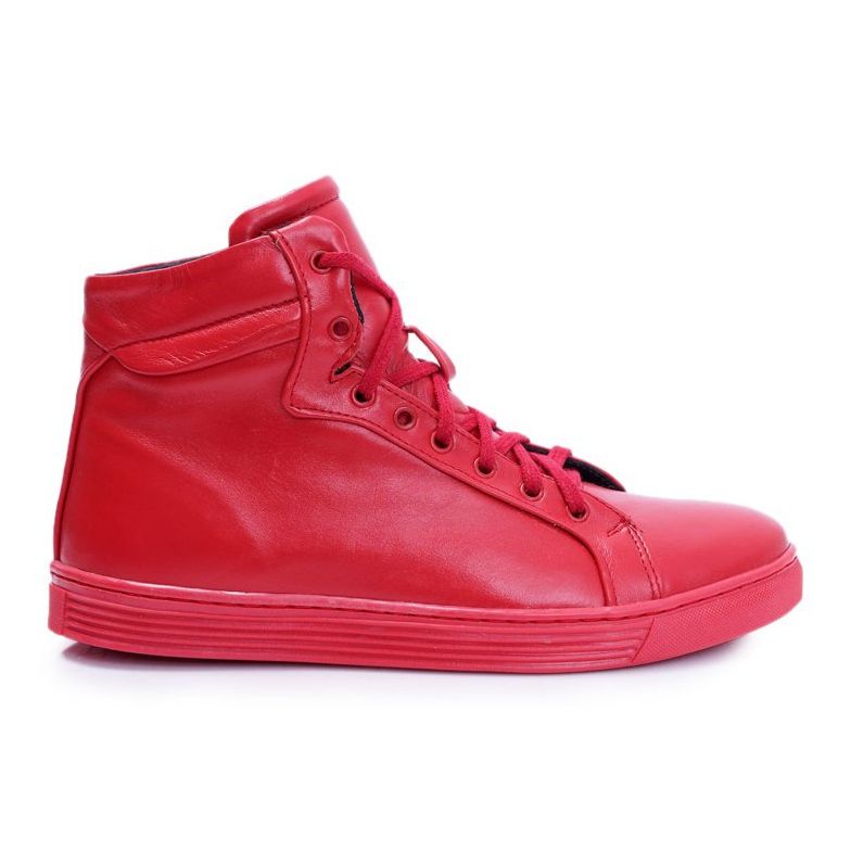 Bednarek Polish Shoes Férfi bőr cipők Bednarek Red Edys piros