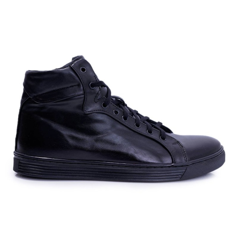 Bednarek Polish Shoes Férfi bőr cipők Bednarek Black Edys fekete