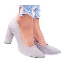 SEA Női szivattyúk a sarkán Velúr szürke eper