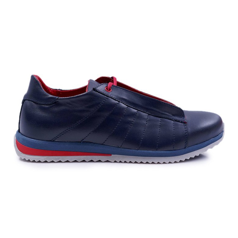 Bednarek Polish Shoes Férfi Brogues Bednarek Sportbőrcipő Navy Blue Geos sötétkék