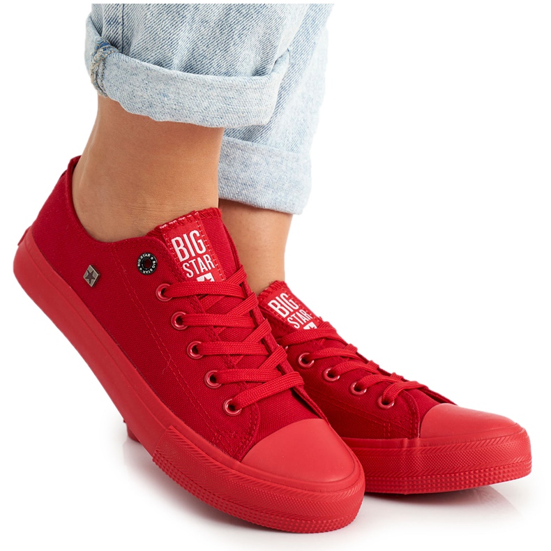 Női cipők Big Star Red AA274007 piros