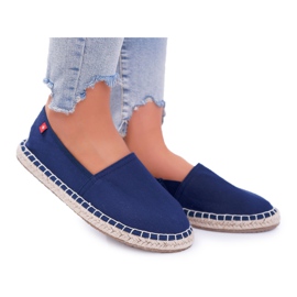 Női espadrilles fonott talp Navy Blue Big Star DD274A151 sötétkék