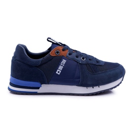 Férfi sportcipő Big Star Suede Bőr Navy Blue DD174321 sötétkék