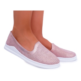 S.Barski Női Brogues Leather Slip-On Lordsy Pink Lordi rózsaszín