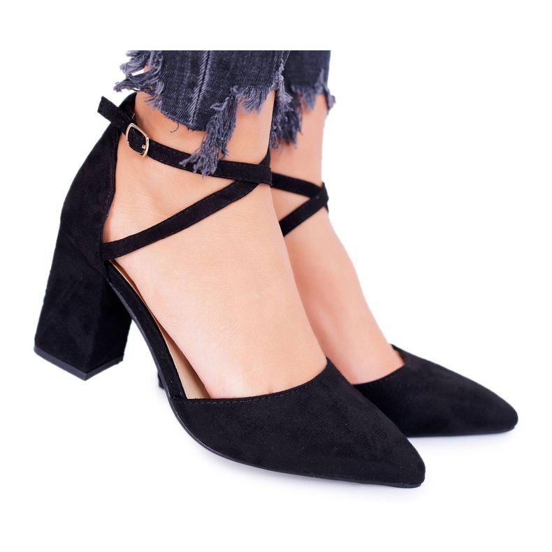 PS1 Női szivattyúk egy sarkon a Spitz Black Cosmo -ban fekete