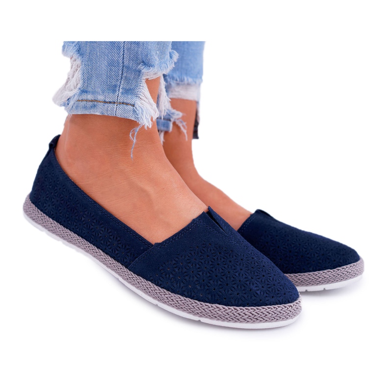 S.Barski Női espadrilles Velúr bőr Navy Blue Bimbo sötétkék