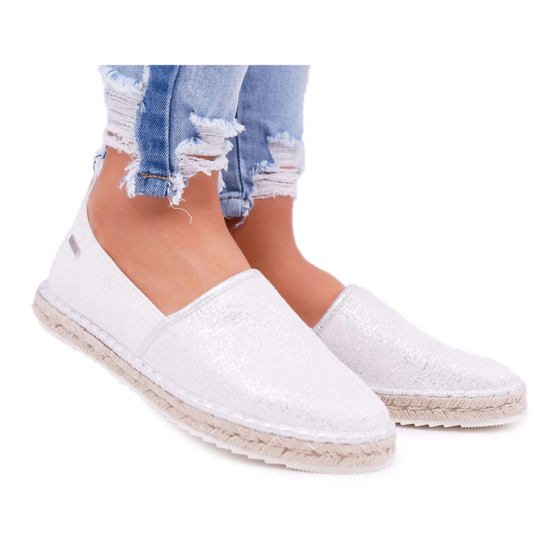 Női espadrilles Big Star fonott talp ezüst DD274770 szürke