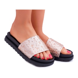 Női papucs köbös cirkónium pezsgővel XTI 48821 rózsaszín Női papucs köbös cirkónium pezsgővel XTI 48821 rózsaszín