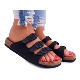 Női fekete papucs Big Star DD274139