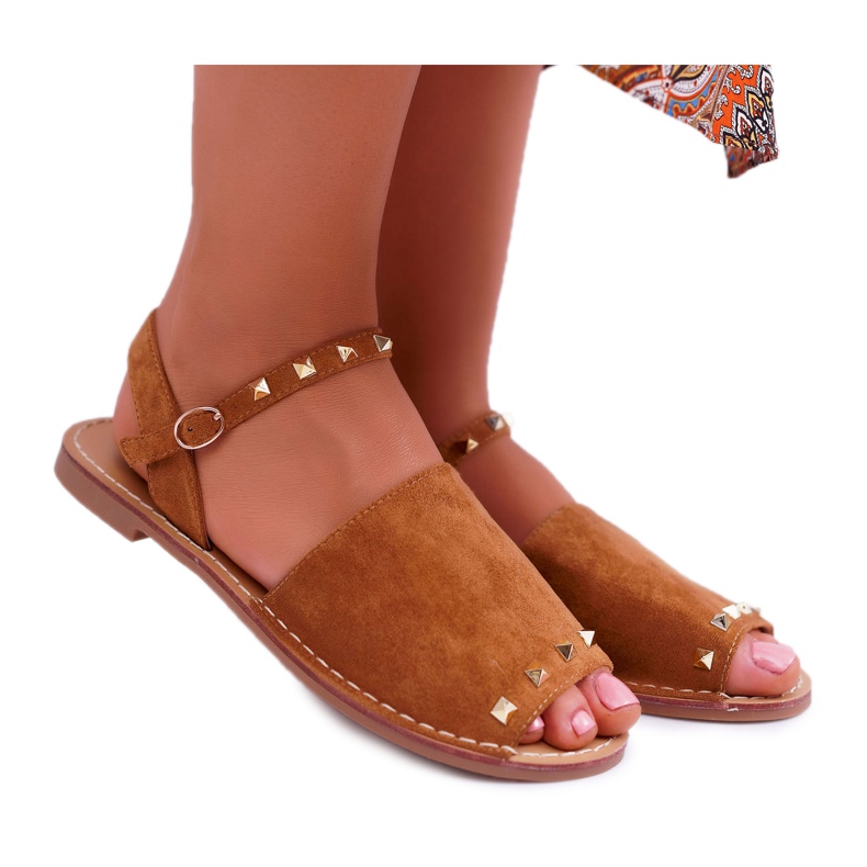 Női szandál Lu Boo Suede Camel Silena barna