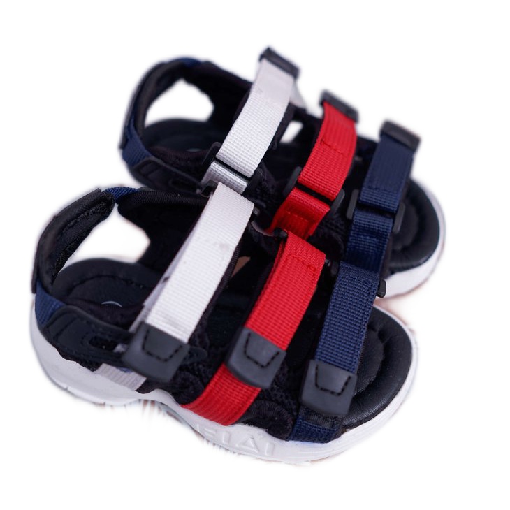 FRROCK Gyermek szandál tépőzárral Lányoknak Fiúk Fekete Fima