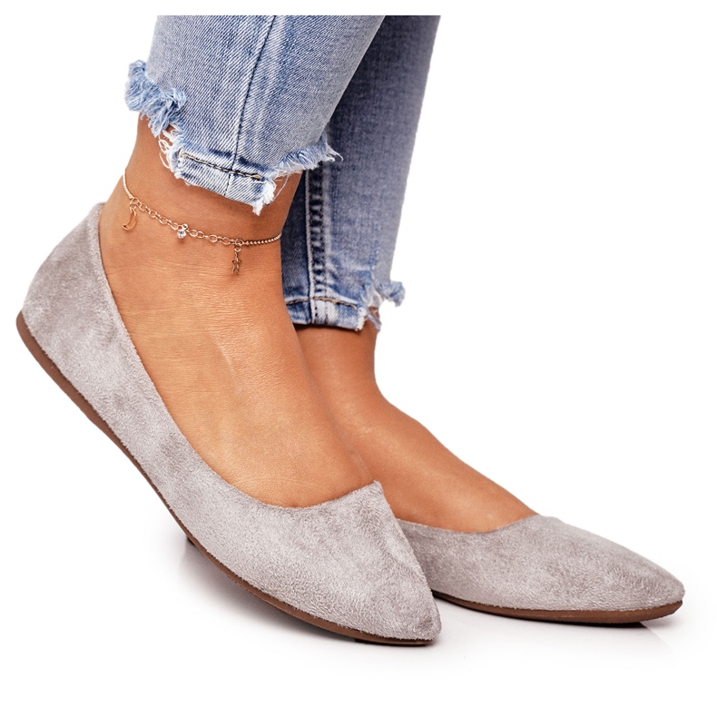 PS1 Szürke női balerinák Suede Dermeno PS1 Szürke női balerinák Suede Dermeno