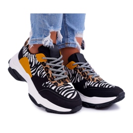 Női sportcipő Vastag talpú Zebra Sevana barna fekete Női sportcipő Vastag talpú Zebra Sevana barna fekete