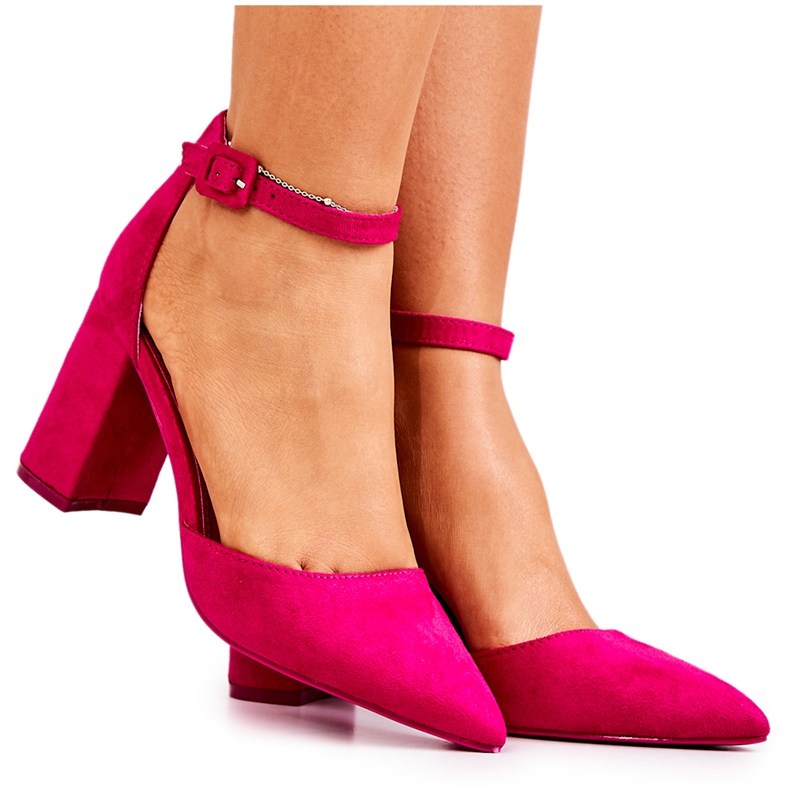 SEA Női szivattyúk a sarkán Suede Fuchsia Harye rózsaszín