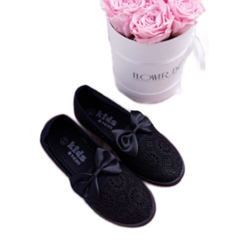 EVE Gyermek fekete csipke Dudi cipők EVE Gyermek fekete csipke Dudi cipők