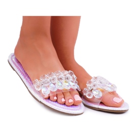 Női papucs köbös cirkóniával Lu Boo benzin ezüst médiával szürke Női papucs köbös cirkóniával Lu Boo benzin ezüst médiával szürke