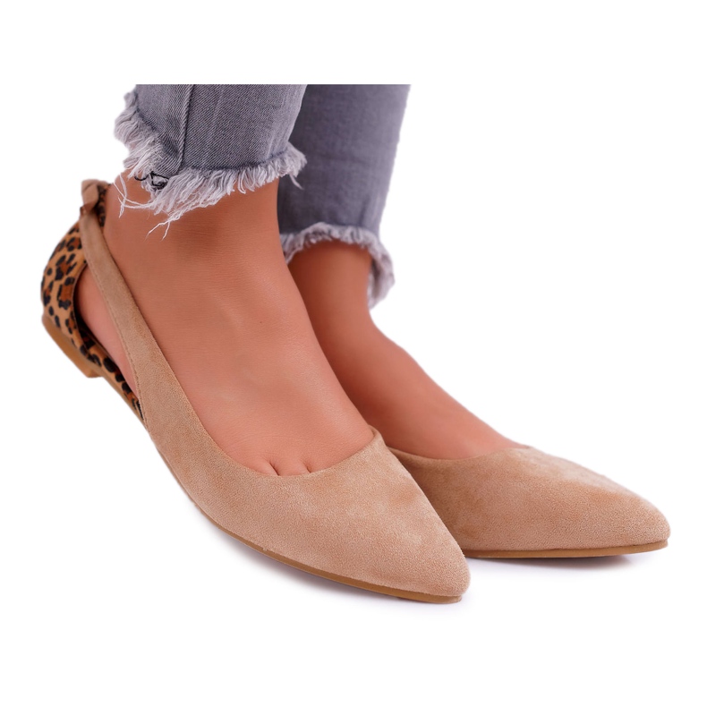 Lu Boo balerina Spitz Suede Camel Jobb barna