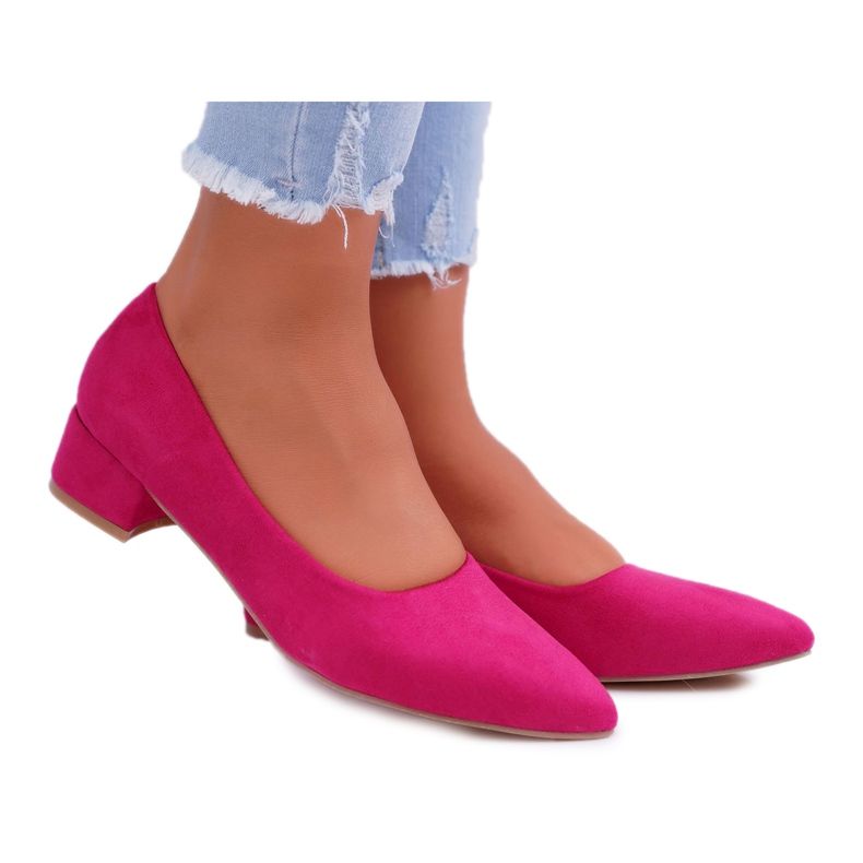 PS1 Klasszikus női pumpák Suede Fuchsia Rheya rózsaszín