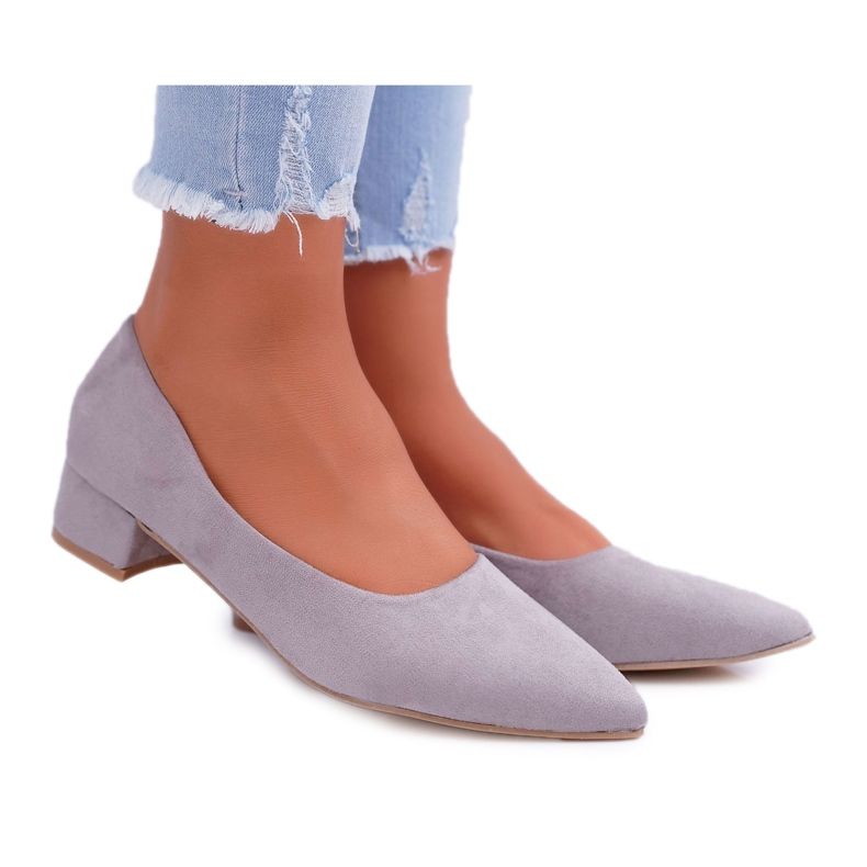 PS1 Klasszikus női pumpák Suede Grey Rheya szürke