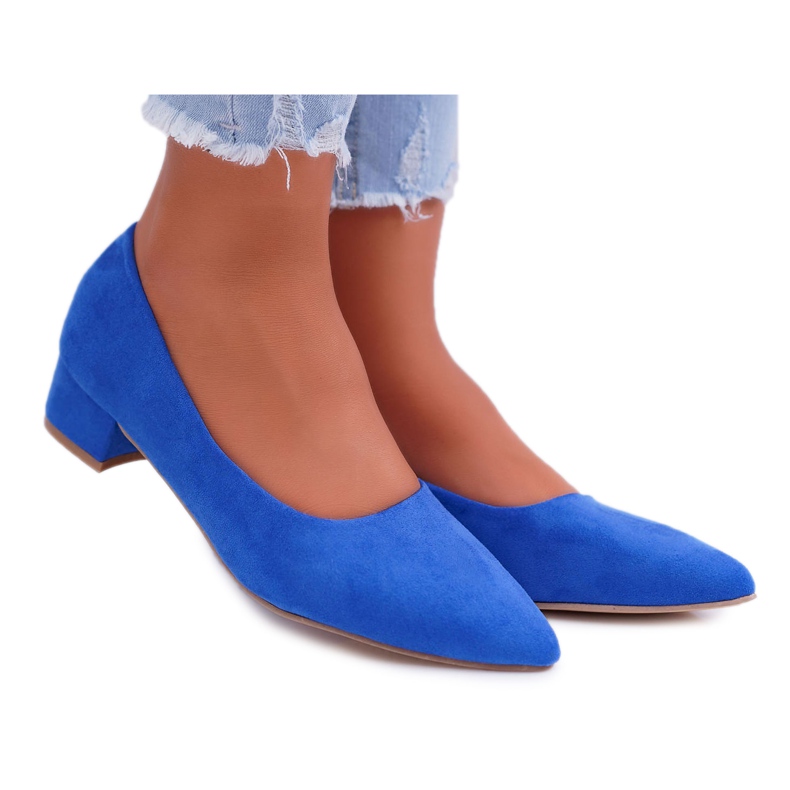 PS1 Klasszikus női pumpák Suede Blue Rheya kék