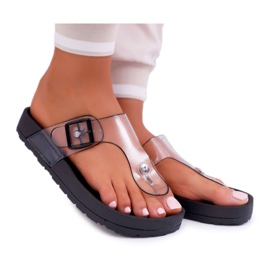 SEA Női papucs Papucsok Átlátszó csíkos fekete Framona színtelen