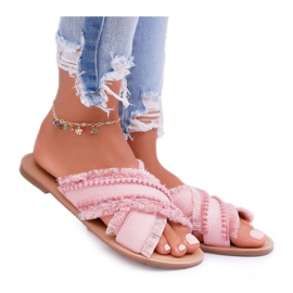 Vices Női anyagú papucs satu 7269 Pink Jamen rózsaszín Vices Női anyagú papucs satu 7269 Pink Jamen rózsaszín