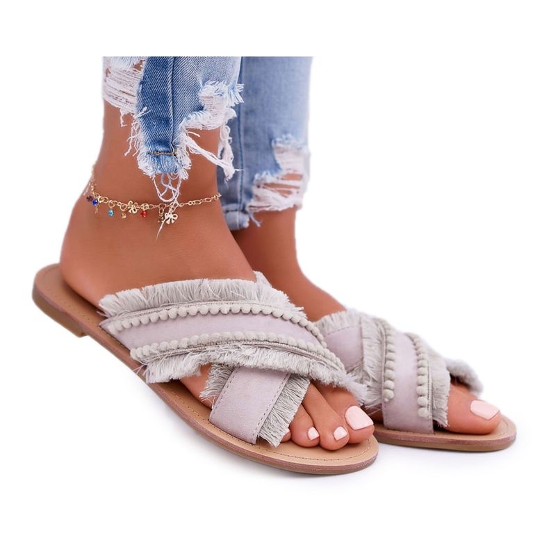 Vices Női anyagú papucs satu 7269 Bézs Jamen