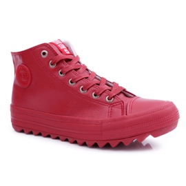 Női cipők Big Star High Warm Red EE274112 piros