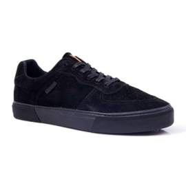 Férfi cipők Low Big Star Suede Black EE174362 fekete