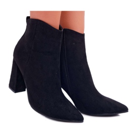 EVE Női csizma sarkán Spitz Suede Black Summe fekete EVE Női csizma sarkán Spitz Suede Black Summe fekete