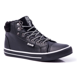 Női cipők Big Star High Black melegített EE274410 fekete