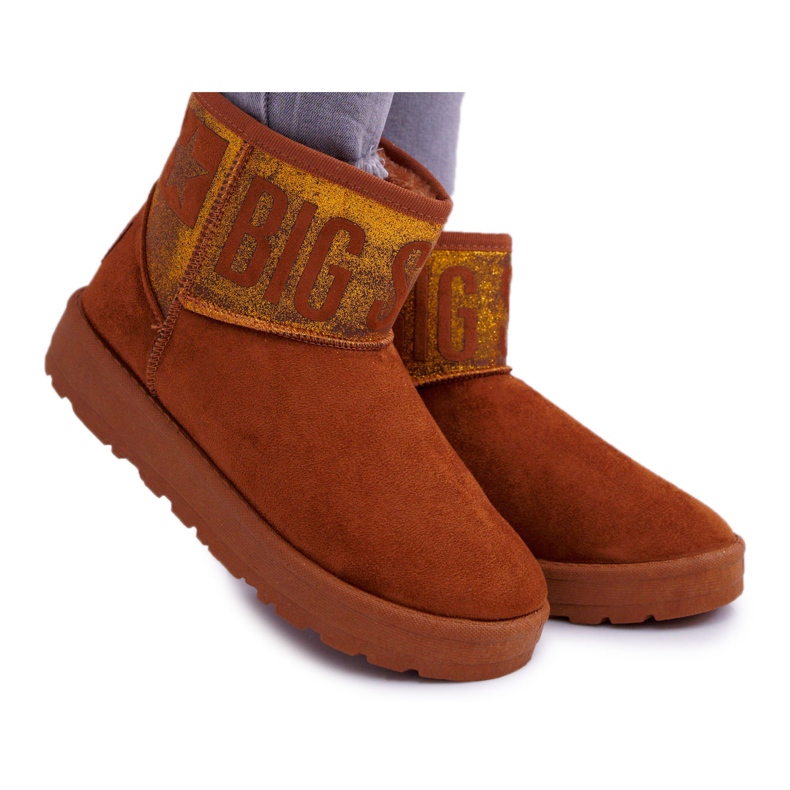 Női barna meleg hócsizma Big Star EE274259