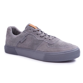 Férfi cipők Big Star Suede Grey EE174365 szürke