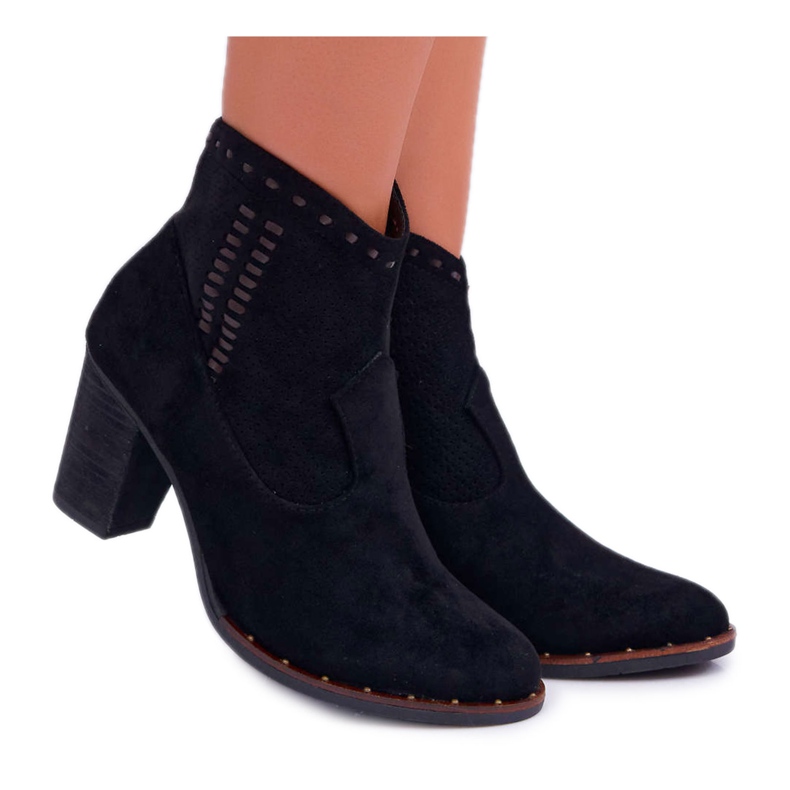 FP1 Női csizma sarkán Velúr fekete Westema FP1 Női csizma sarkán Velúr fekete Westema