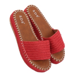 Piros espadrilles papucs 7970-PL Red