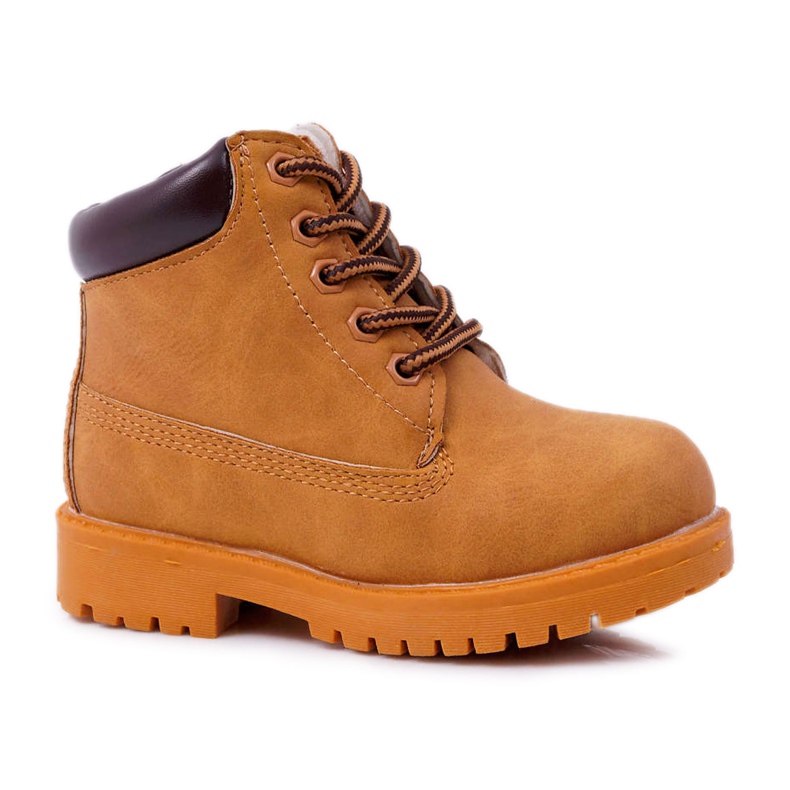 FRROCK Gyermek Trappers Csizma cipzárral Camel Dexter barna