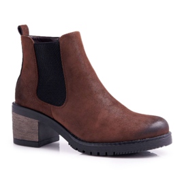 Női csizma magas sarkú Sergio Leone Brown BT702 barna