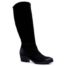 Női csizma Laura Messi 2071 Bőr Suede Black This Love fekete Női csizma Laura Messi 2071 Bőr Suede Black This Love fekete