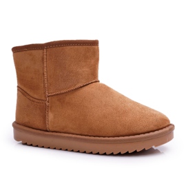 FRJ Női meleg hócsizma Camel Puffen barna