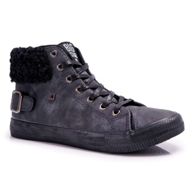 Női cipők Big Star High Warm Black EE274080 fekete Női cipők Big Star High Warm Black EE274080 fekete
