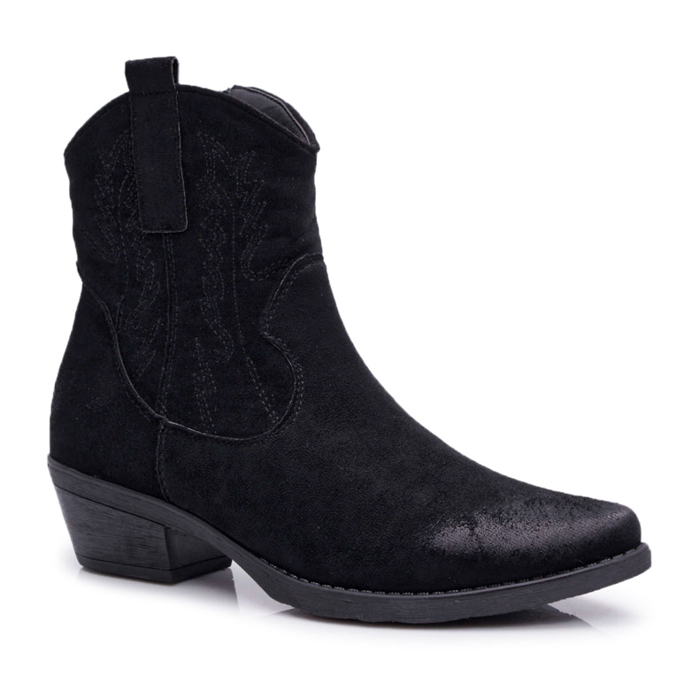 BUGO Női cowboycsizma Suede Black Ferders fekete