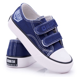 Gyermek cipők Big Star tépőzárral Navy Blue FF374064 sötétkék