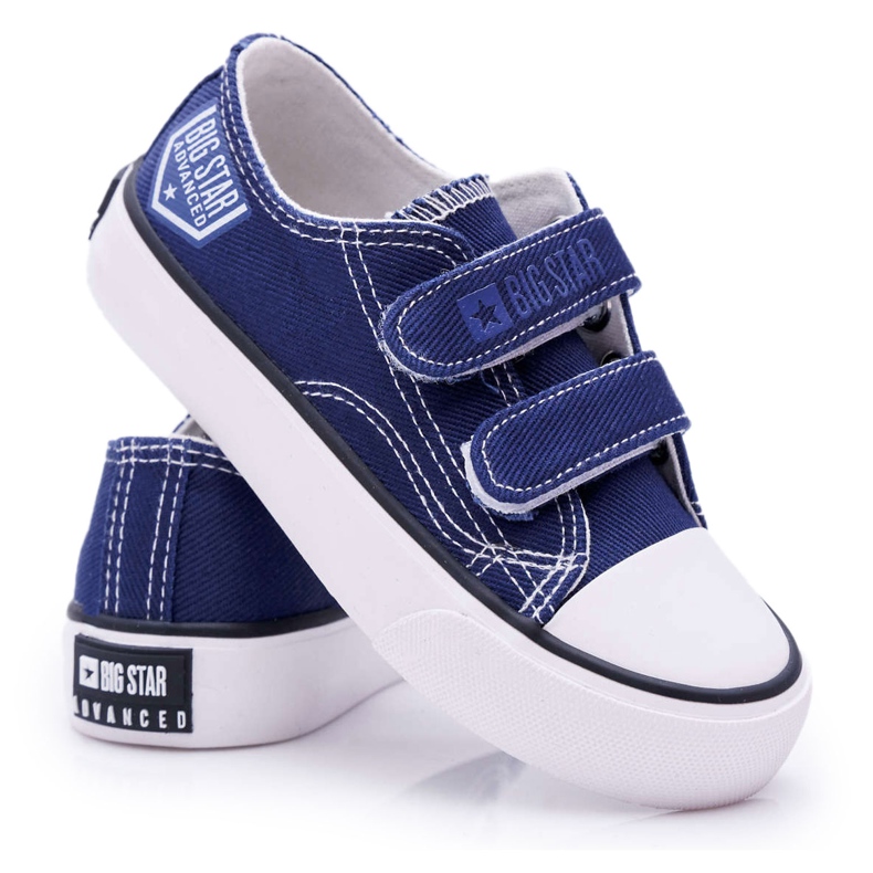 Gyermek cipők Big Star tépőzárral Navy Blue FF374064 sötétkék